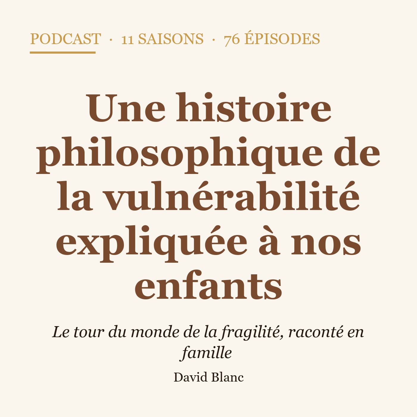 Une histoire philosophique de la vulnérabilité expliquée aux enfants